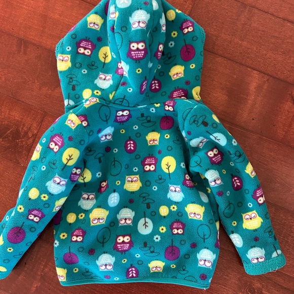 Sherpa hooded zip up jacket owls - Picture 2 of 4